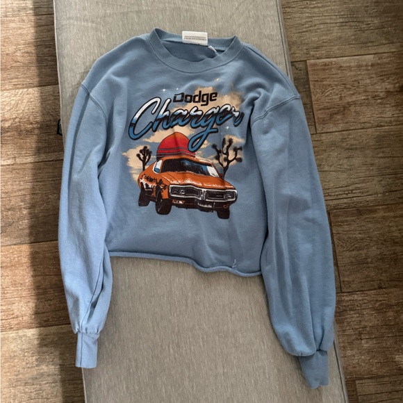 Blue Dodge Charger Graphic Sweatshirt - Picture 1 of 2